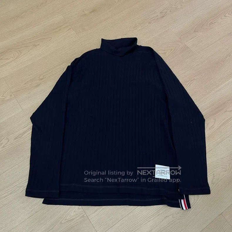 Thom Browne Thom Browne Dark blue high collar sweater Size US XL / EU 56 / 4 - 1 Thumbnail
