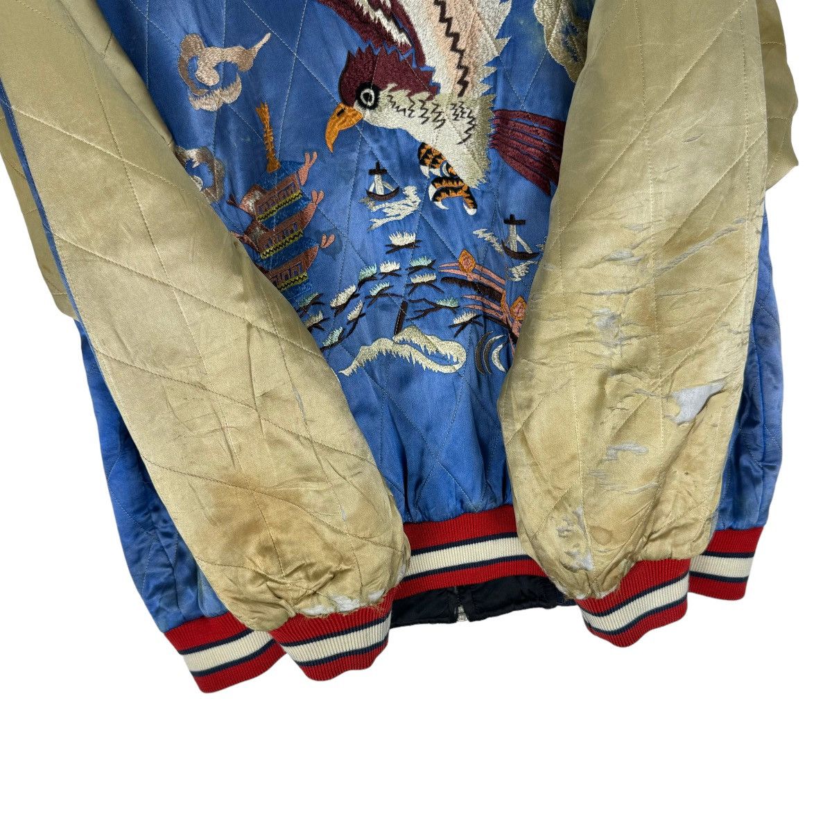 Vintage 🌟50s UNION MADE WHITEHEAD EAGLES SUKAJAN REVERSIBLE JACKET Size US M / EU 48-50 / 2 - 7 Thumbnail