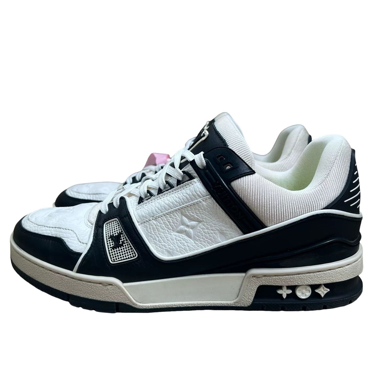 Louis Vuitton Louis Vuitton Black White Denim Trainer Sneakers US 8 Size US 8 / EU 41 - 1 Thumbnail