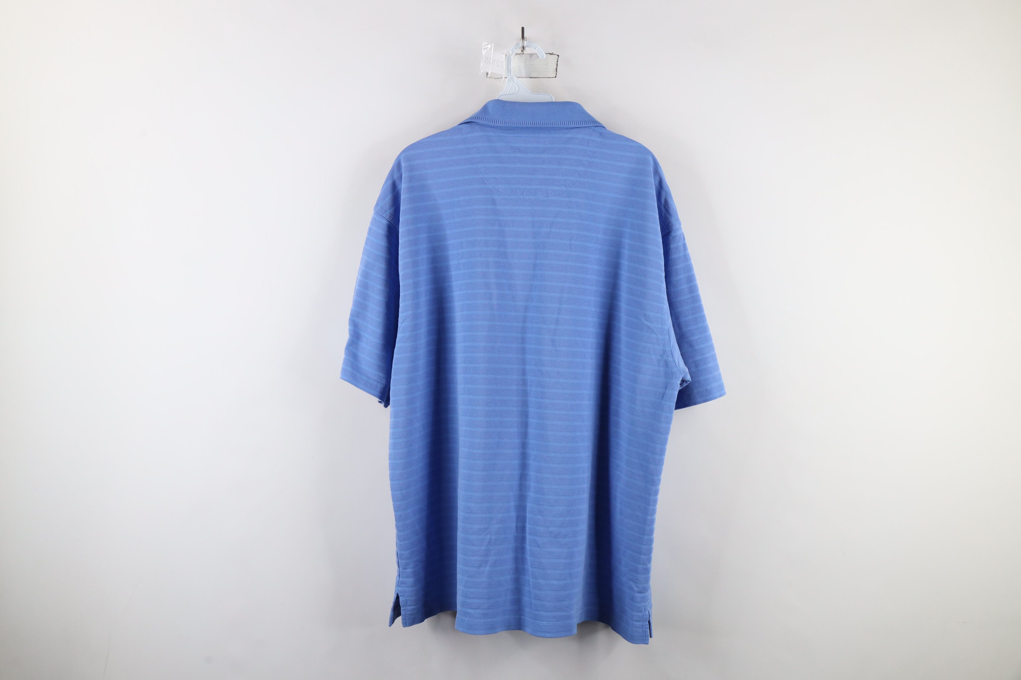 PING × Vintage Vintage 90s Ping Golf Ribbed Knit Collared Polo Shirt Blue Size US XXL / EU 58 / 5 - 10 Thumbnail