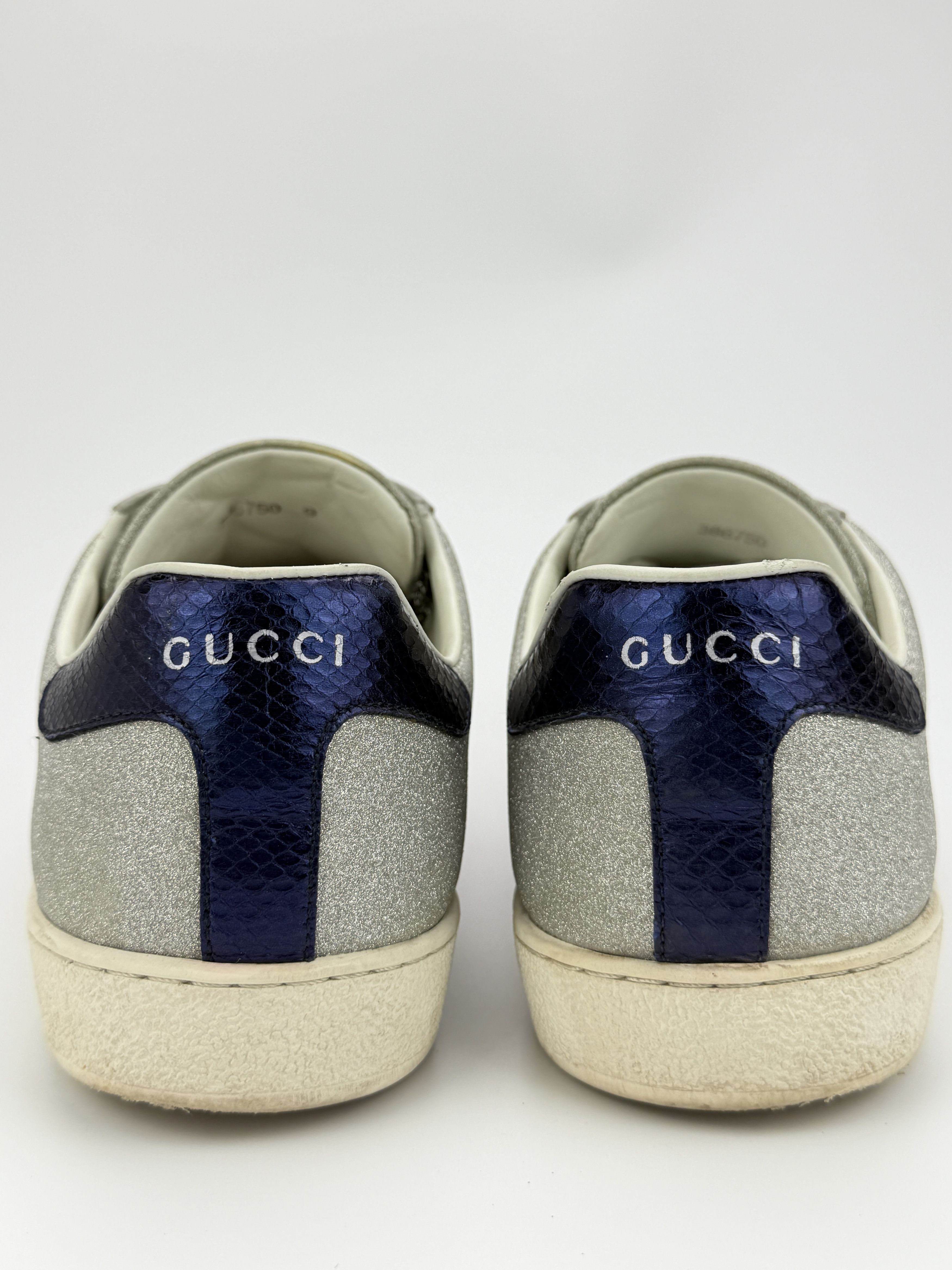 Gucci Vintage Gucci Web Glitter Low Top Leather Sneakers Size US 9 / EU 42 - 8 Thumbnail