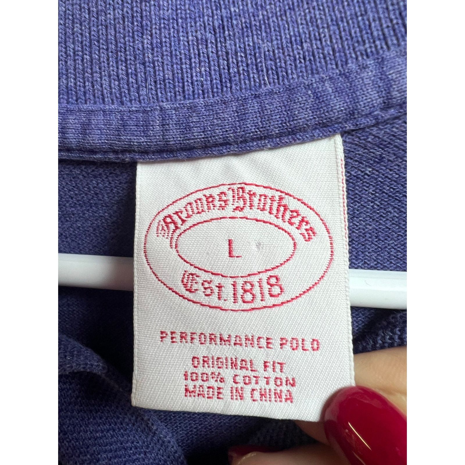 Brooks Brothers Brooks Brothers Heather Purple Men's Polo Shirt Large Size US L / EU 52-54 / 3 - 2 Thumbnail