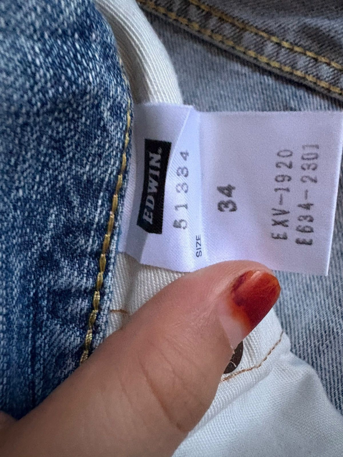 Edwin SALES🔥Vintage Edwin Buckle Back Distressed Baggy Jean Short Size US 35 - 14 Thumbnail