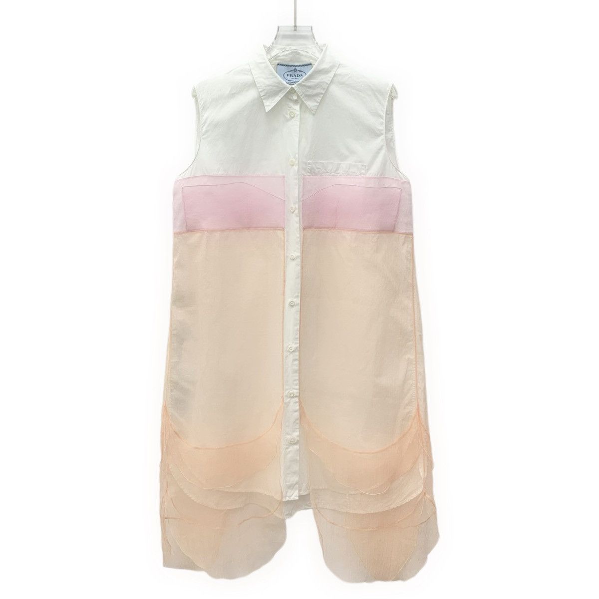 Prada Prada Color-blocked Lace Sleeveless Shirt Dress K26WX Size M / US 6-8 / IT 42-44 - 1 Thumbnail