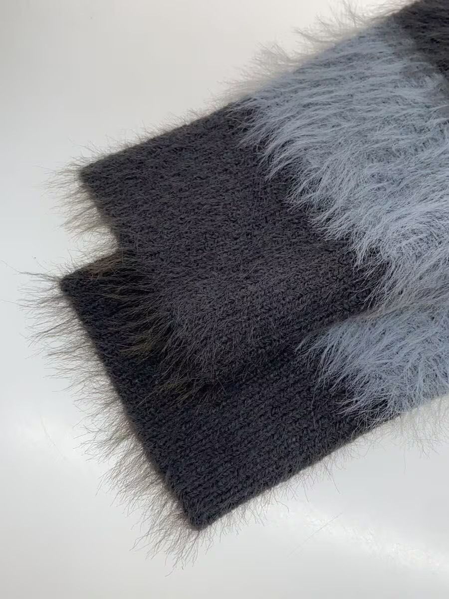 Number (N)ine Fluffy Striped Knit Sweater Size US L / EU 52-54 / 3 - 3 Thumbnail