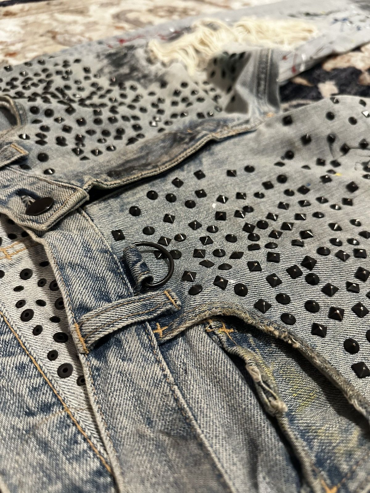 Number (N)ine Studded painter denim Size US 33 - 4 Thumbnail