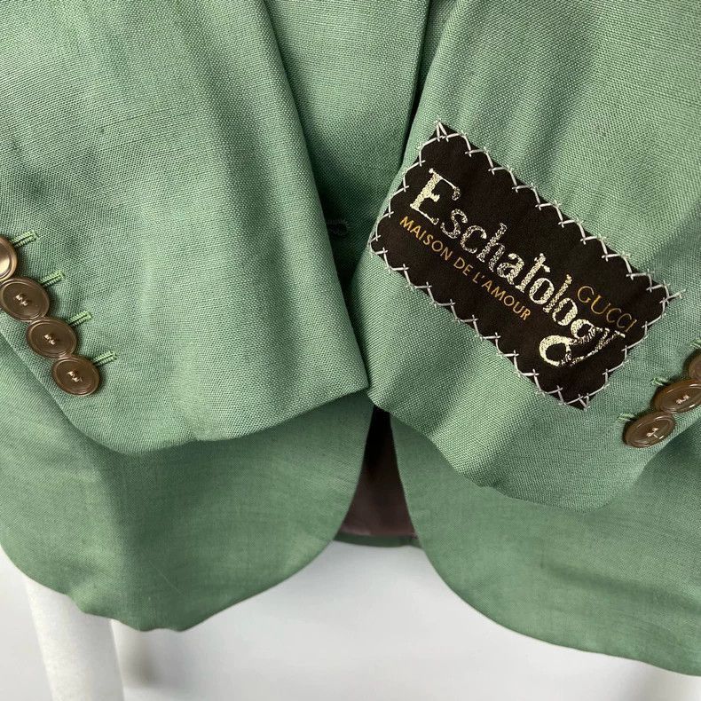 Gucci Gucci Green Blazer with Embroidered Logo-2505 Size S / US 4 / IT 40 - 5 Thumbnail