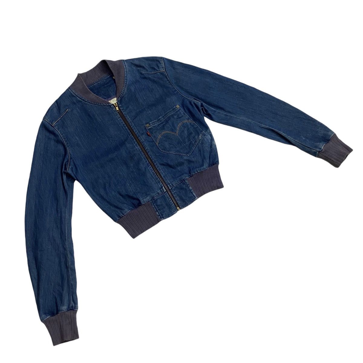 Levi's Made & Crafted × Levi's Vintage Clothing × Vintage Vintage Levis Red denim cropped bomber Size M / US 6-8 / IT 42-44 - 6 Thumbnail