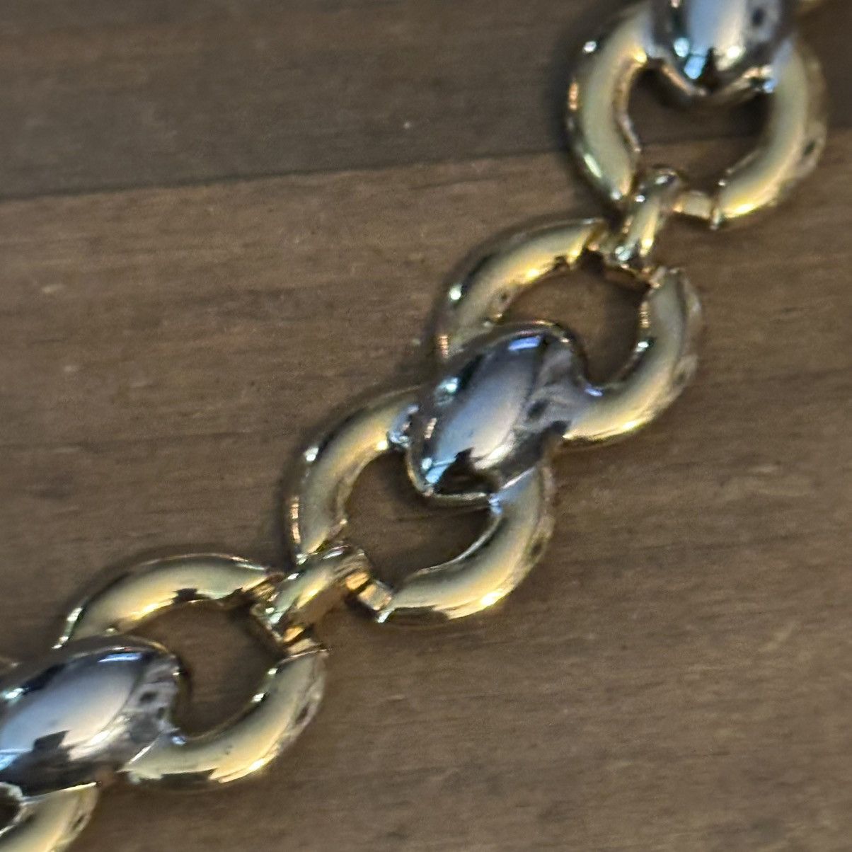 Other Two tone silver and gold chunky link collar necklace Size ONE SIZE - 3 Thumbnail