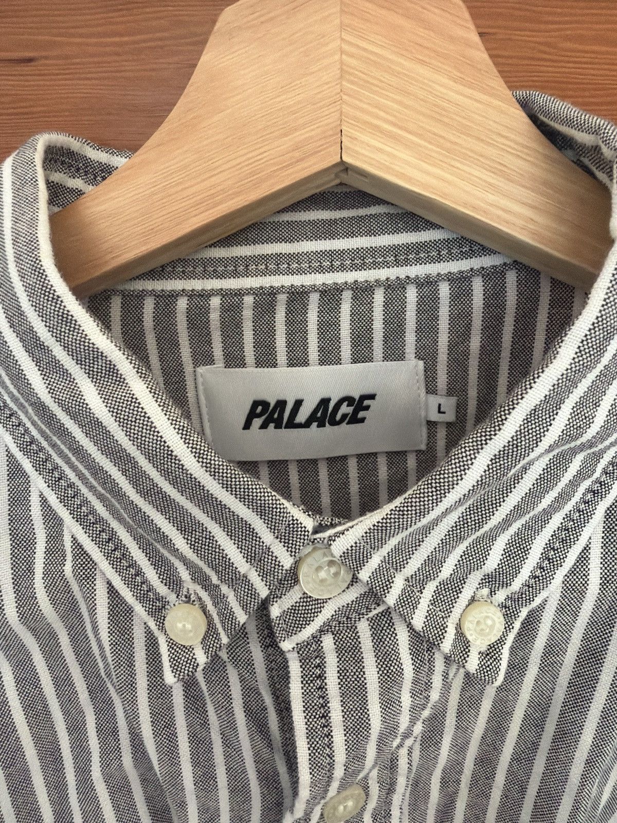 Palace Palace Ripe Shirt long sleeve button down gray white striped Size US L / EU 52-54 / 3 - 2 Thumbnail