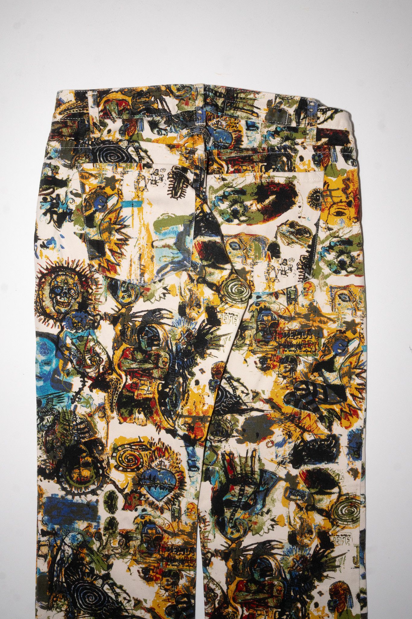 Jean Paul Gaultier 2000s Jean Paul Gaultier Basquiat Abstract Human Body Pants Size 27" / US 4 / IT 40 - 4 Thumbnail