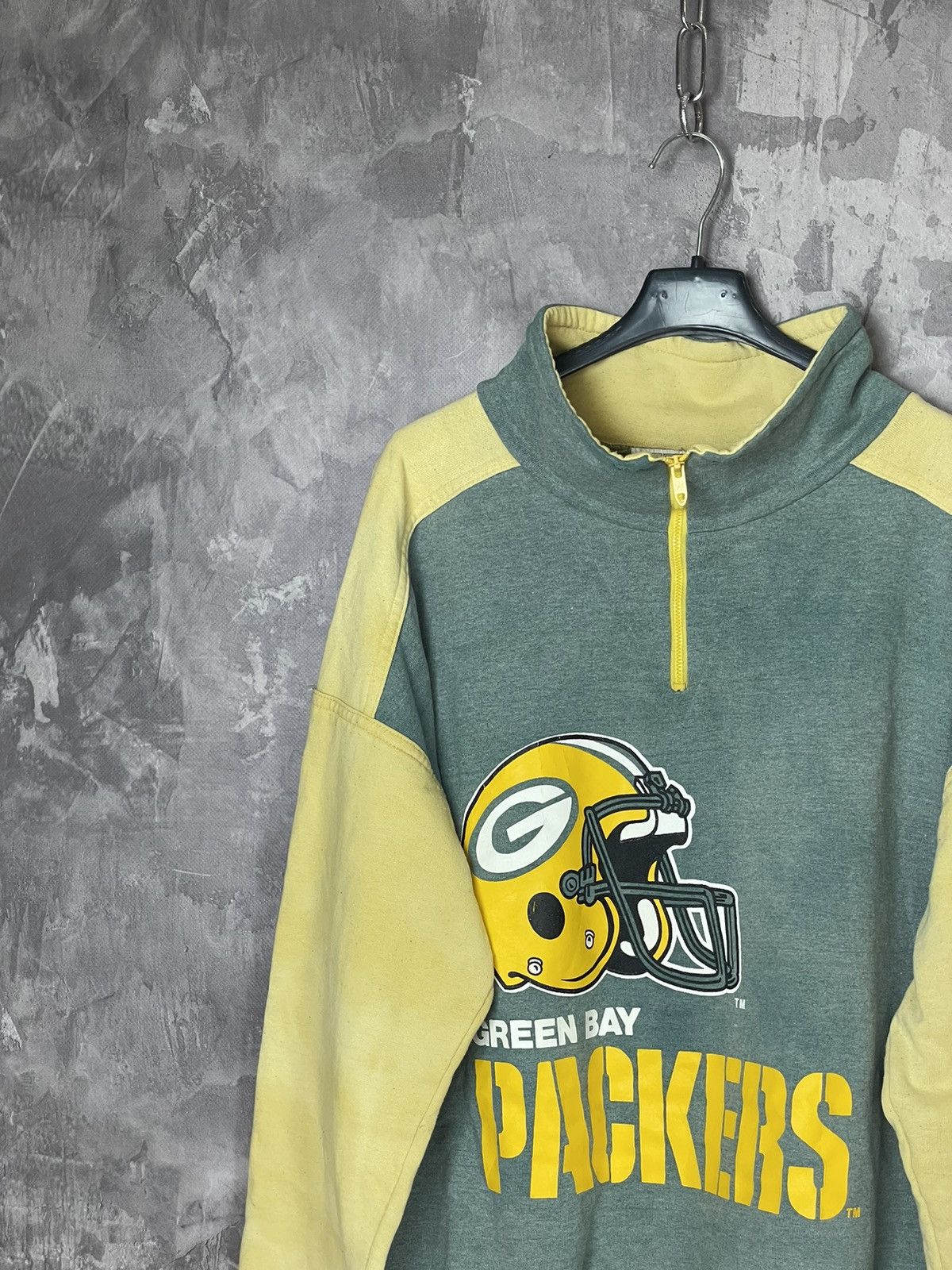 NFL × Vintage Vintage NFL Green Bay Packers Pullover Sweatshirt 1/3zip Size US XL / EU 56 / 4 - 3 Thumbnail