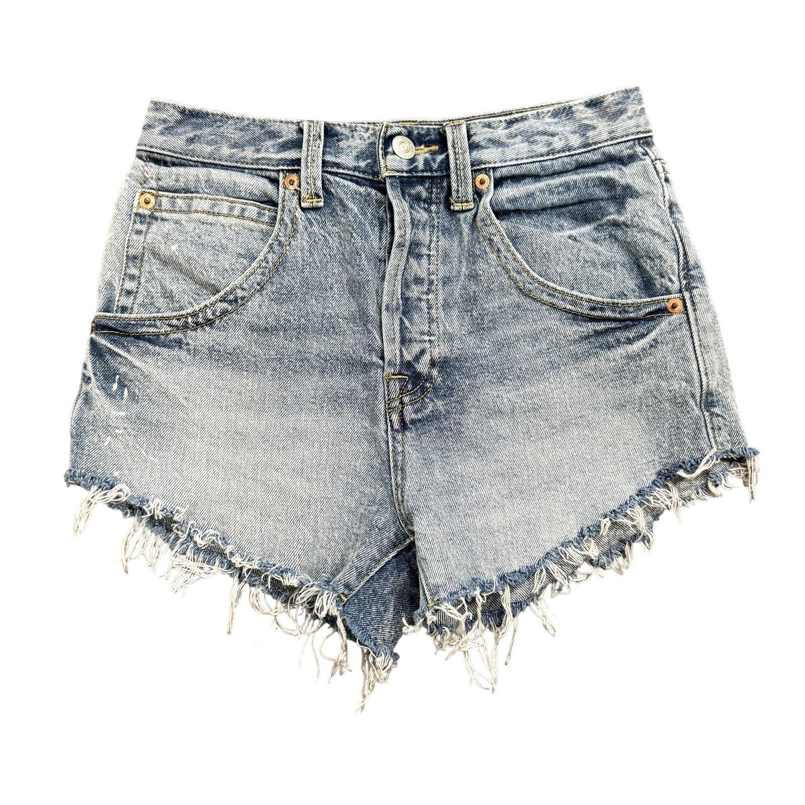 Free People Free People Taliesin Cutoff Short in Blue, Size 24 Size 24" / US 00 / IT 34 - 4 Thumbnail