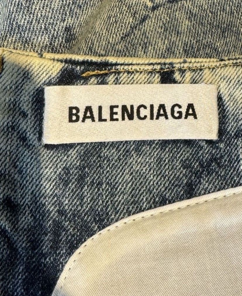 Balenciaga BALENCIAGA ASYMMETRIC FRAYED DENIM SKIRT IN Size 26" / US 2 / IT 38 - 5 Thumbnail