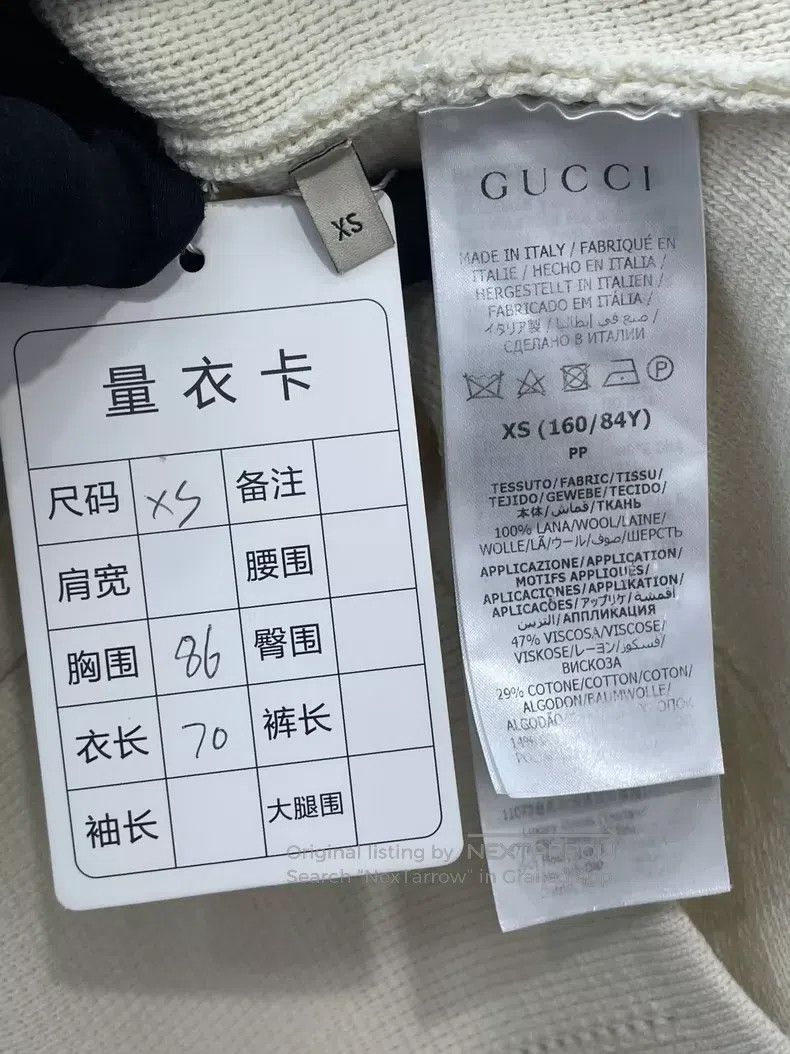 Gucci Gucci Embroidered label double-breasted wool jacket Size XS / US 0-2 / IT 36-38 - 6 Thumbnail