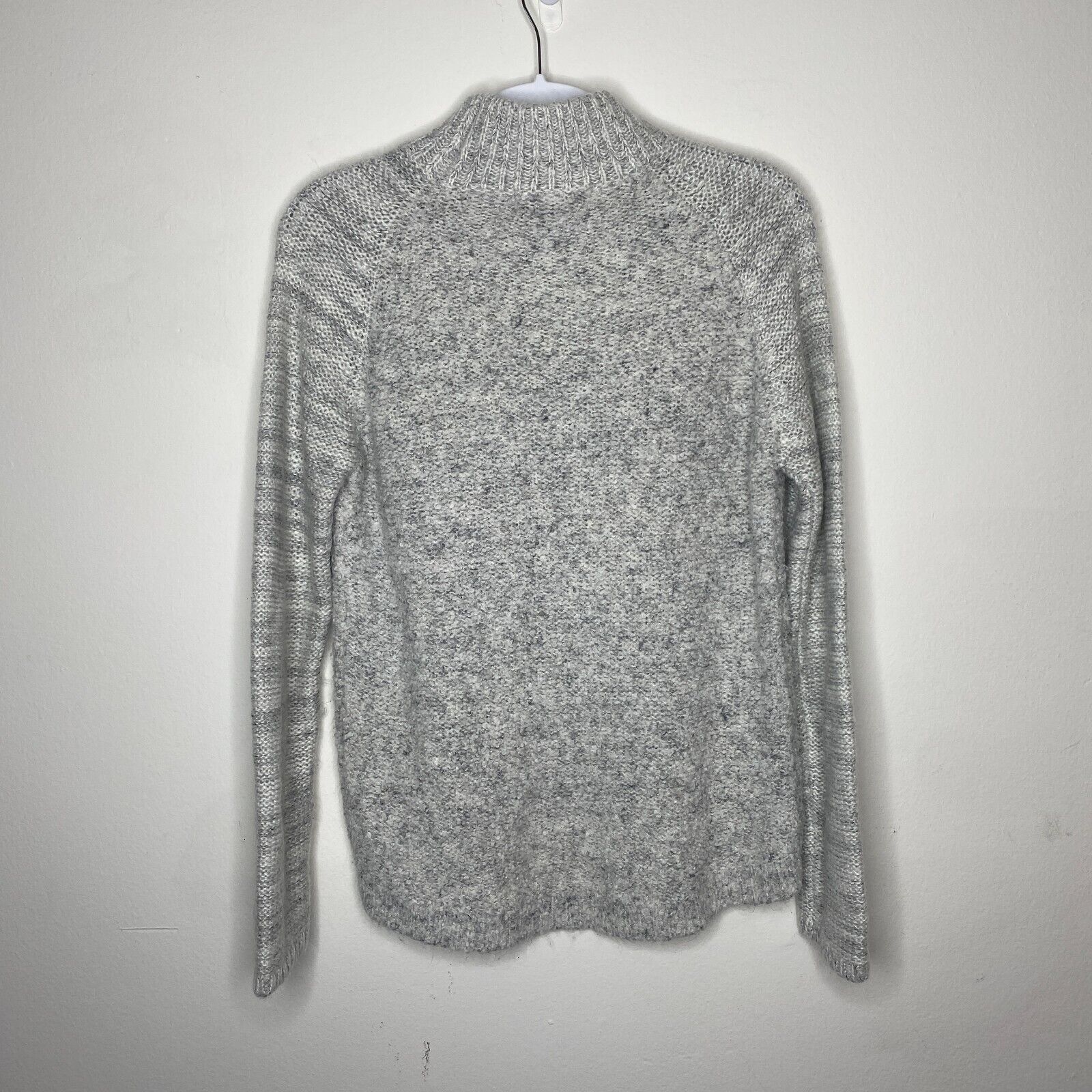 Other John + Jenn Gray Marled High-Low Mock Neck Sweater SP Size S / US 4 / IT 40 - 3 Thumbnail