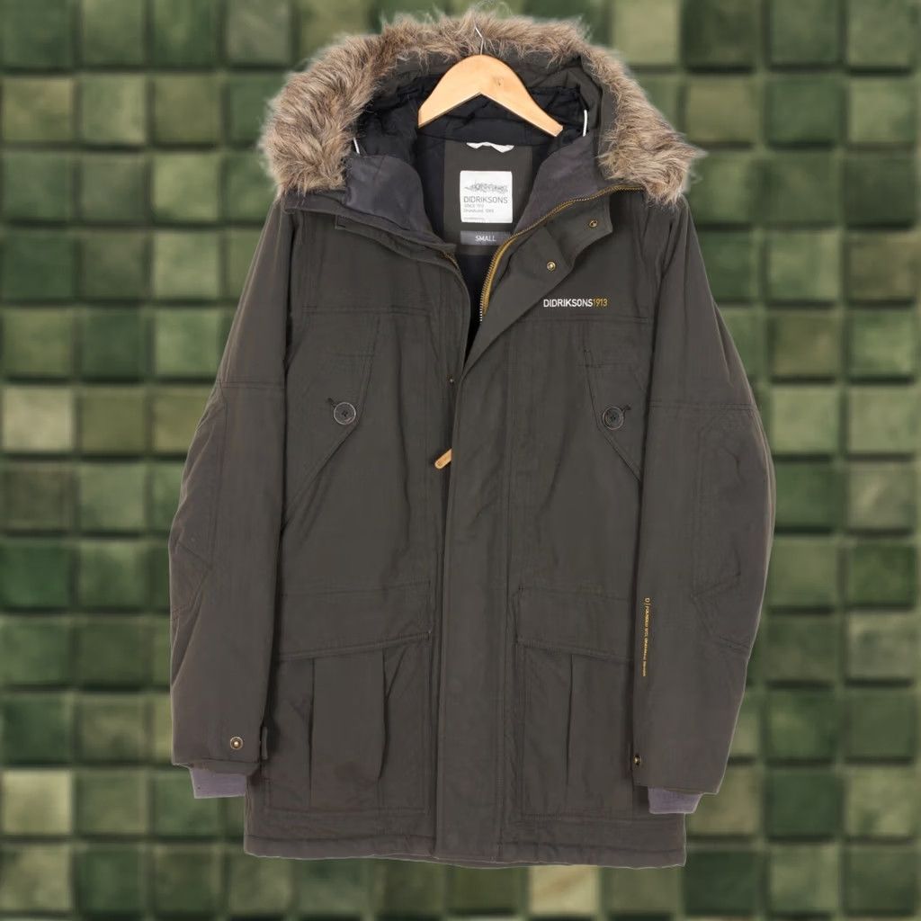 Vintage DIDRIKSONS MELKER USX Parka Jacket Men Size S Waterproof Fur Hooded MJ2949 Size US S / EU 44-46 / 1 - 1 Thumbnail