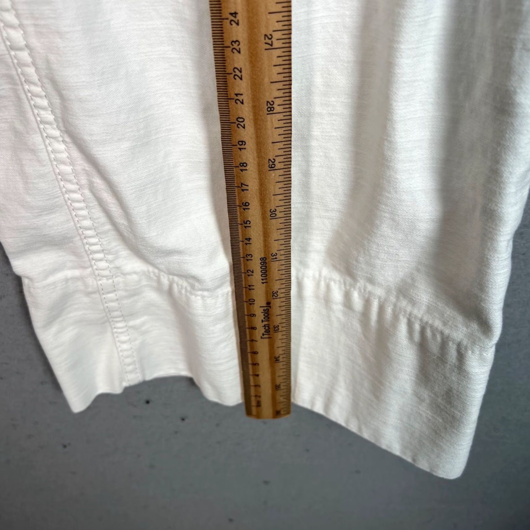 Frame FRAME Womens 25 White Cropped Wide Leg Pants Cotton Shirt? Size 42" / US 20 - 6 Thumbnail