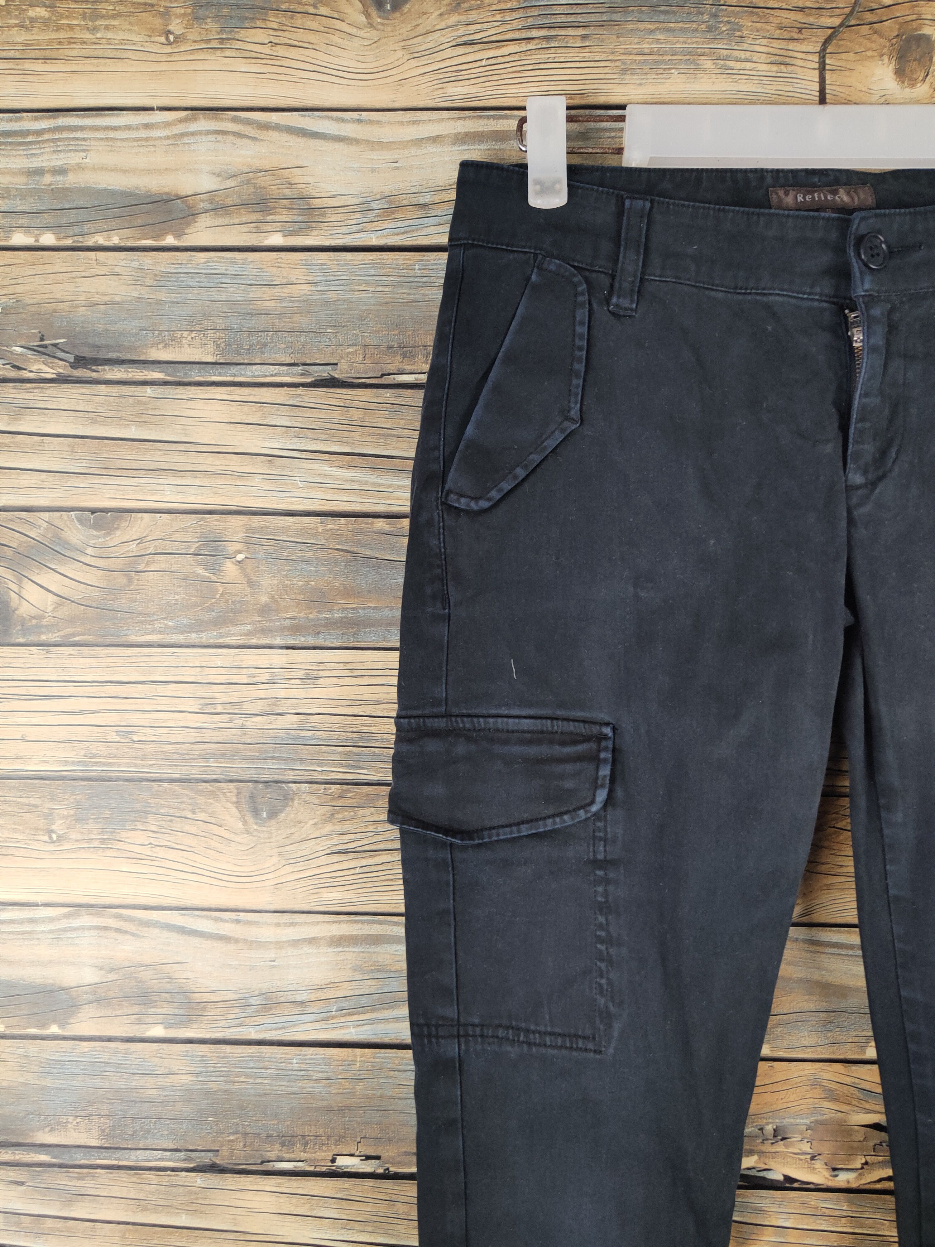 Japanese Brand DL Reflect Black Multipocket Cargo Pants #2373 Size 29" - 3 Thumbnail
