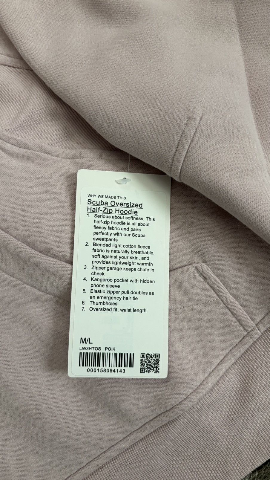 Lululemon Womens Oversized Lululemon Scuba Half-Zip Hoodie Size M / US 6-8 / IT 42-44 - 4 Thumbnail