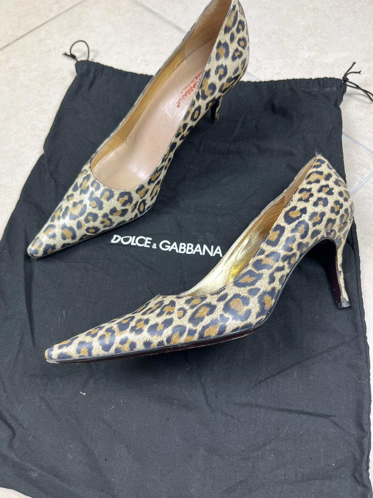 Dolce & Gabbana leather animal color Heels