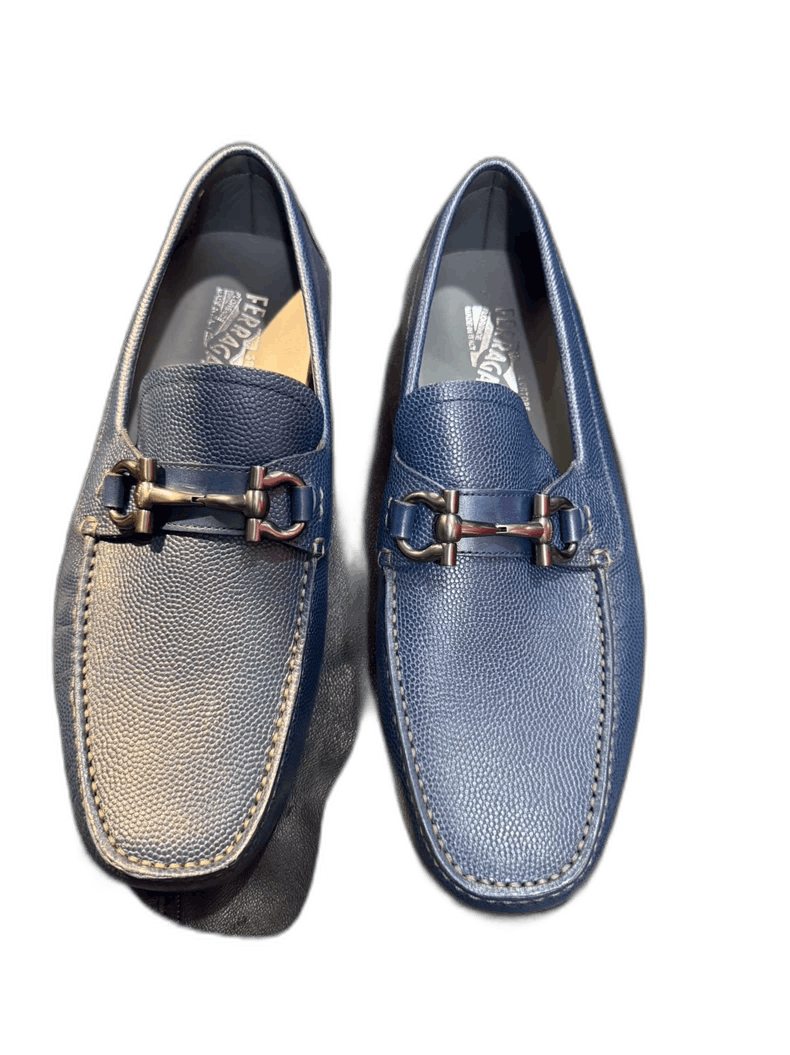 Salvatore Ferragamo ferragamo blue leather loafers Size US 14 / EU 47 - 1 Thumbnail