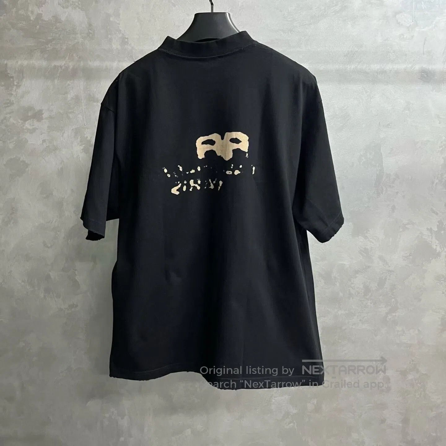 Balenciaga Balenciaga Black letter-print round-neck short-sleeve T-sh Size US S / EU 44-46 / 1 - 2 Thumbnail