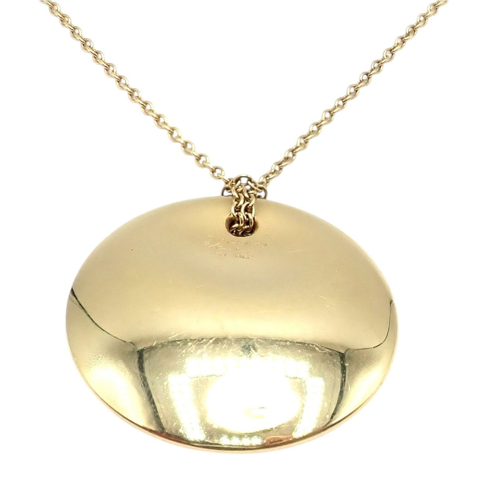 Tiffany & Co. Tiffany & Co Peretti 18k Yellow Gold Disc Pendant Necklace Size ONE SIZE - 11 Thumbnail