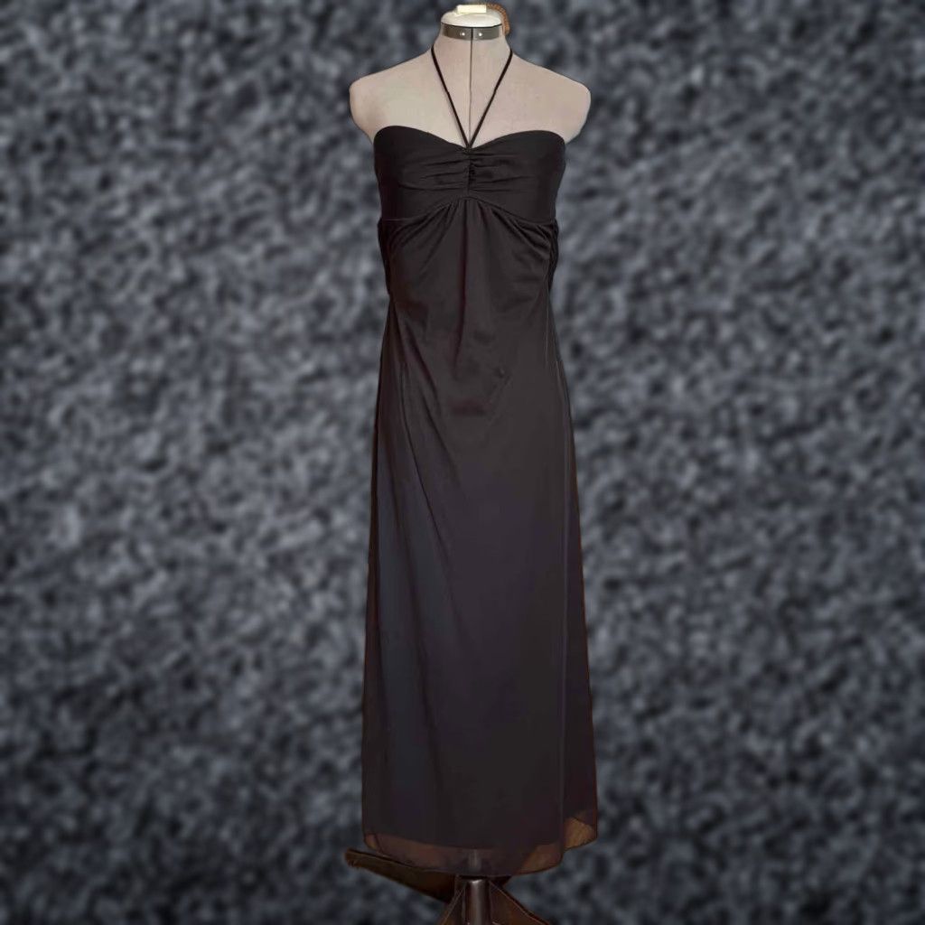 Vintage VINTAGE Rampage Maxi Dress Halter S Black Gothic 90s Y2K Formal Party/Cocktail Wedding Womens Gothic Dark Feminine S Size S / US 4 / IT 40 - 1 Thumbnail