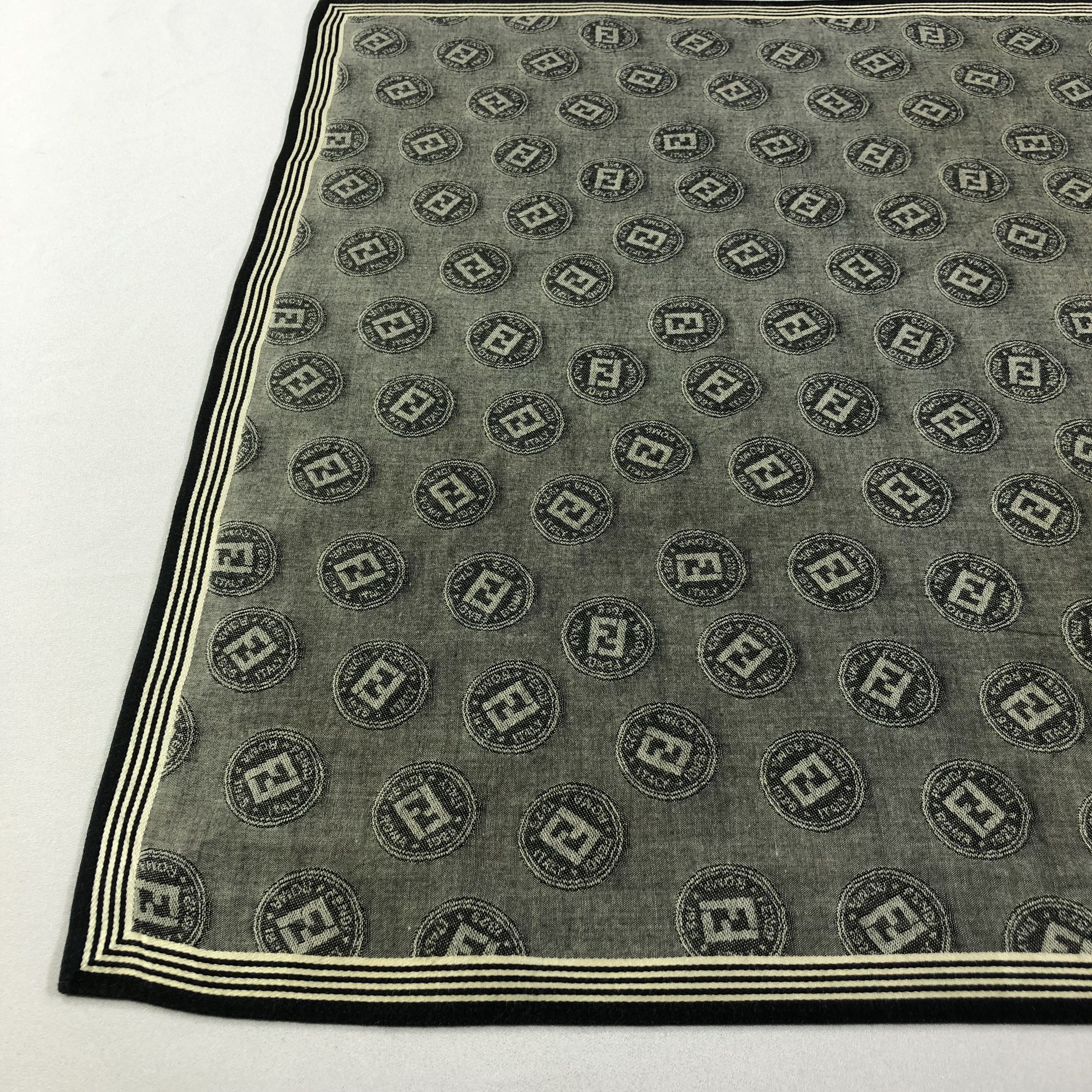 Vintage Fendi Monogram FF Handkerchief Neckerchief Bandana H1777 Size ONE SIZE - 6 Thumbnail