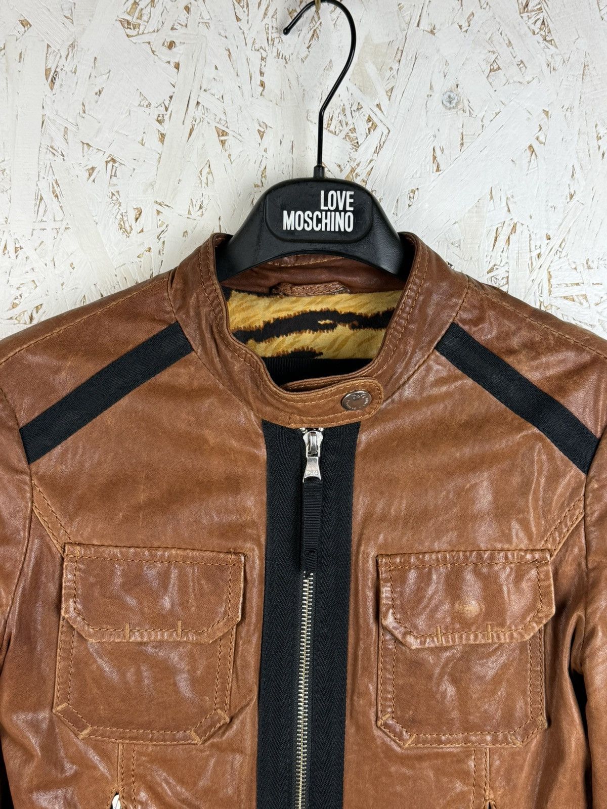 Dolce & Gabbana Dolce & Gabbana Lamb Leather Biker Moto Jacket Brown IT 38 Size XS / US 0-2 / IT 36-38 - 2 Thumbnail
