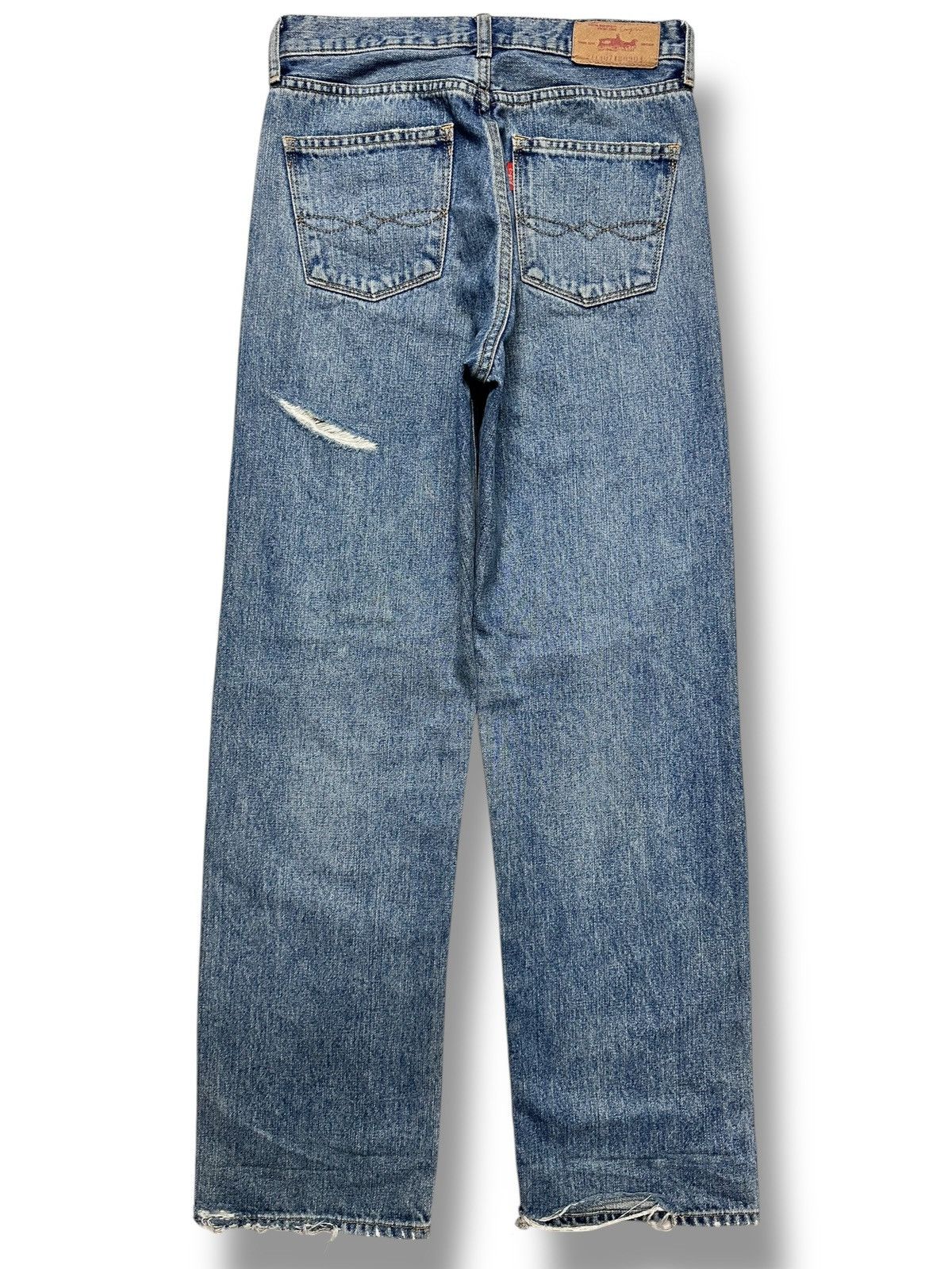 Japanese Brand Vintage Ungrid Classic Straight Fit Distressed Knees & Faded Size US 28 / EU 44 - 4 Thumbnail