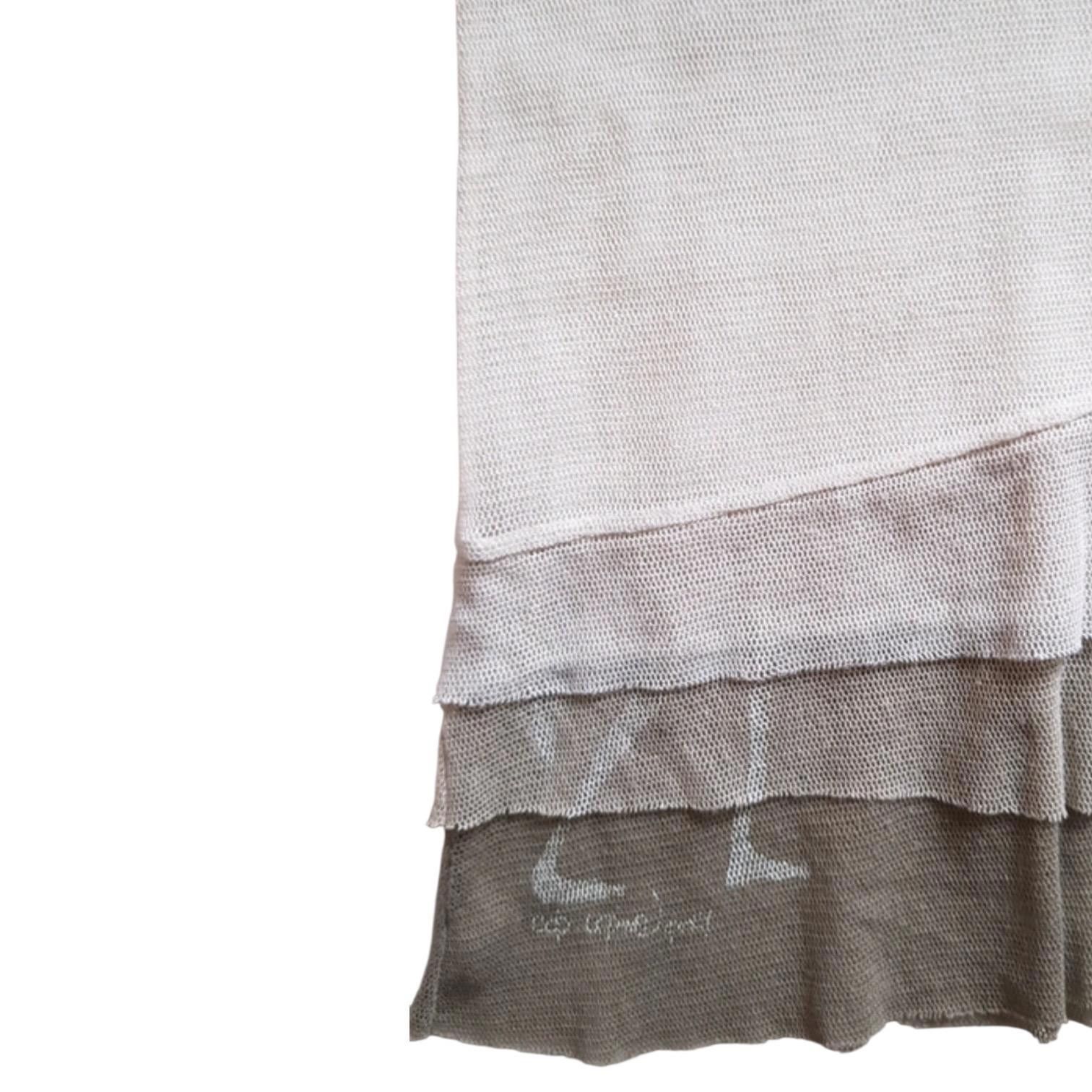 Cop Copine The Cop Copine Neutral Layered Mesh Tank Top Size ONE SIZE - 2 Thumbnail