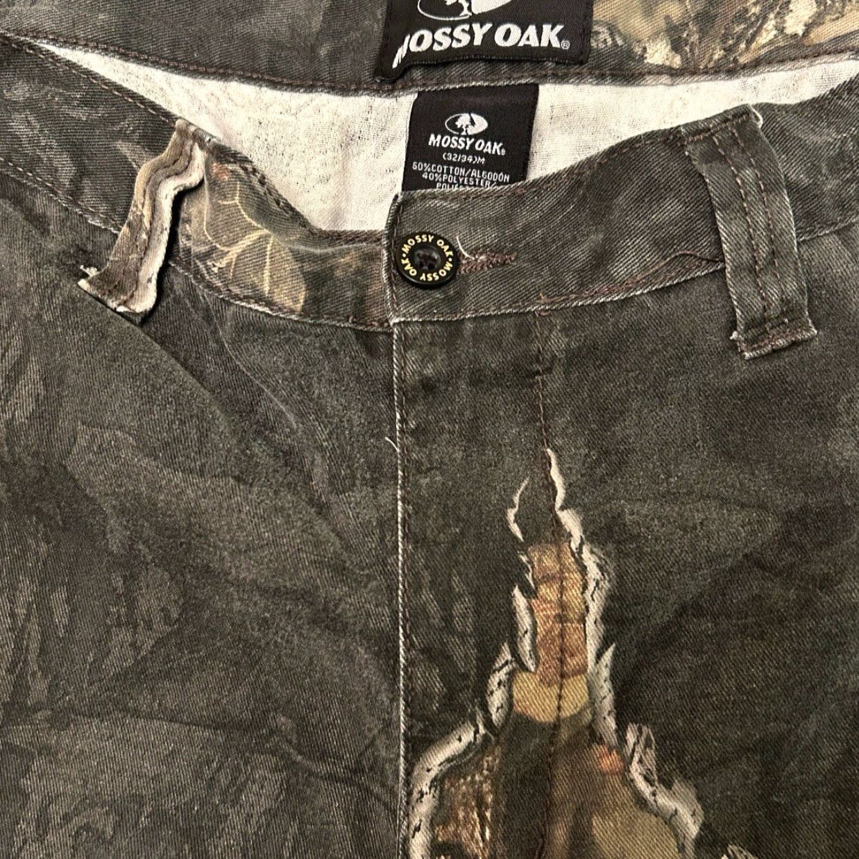 Vintage VINTAGE Mossy Oak Real Tree Camo VTG Cargo Pants Mens 32 Hunter Skater 32x32 Size US 32 / EU 48 - 5 Thumbnail