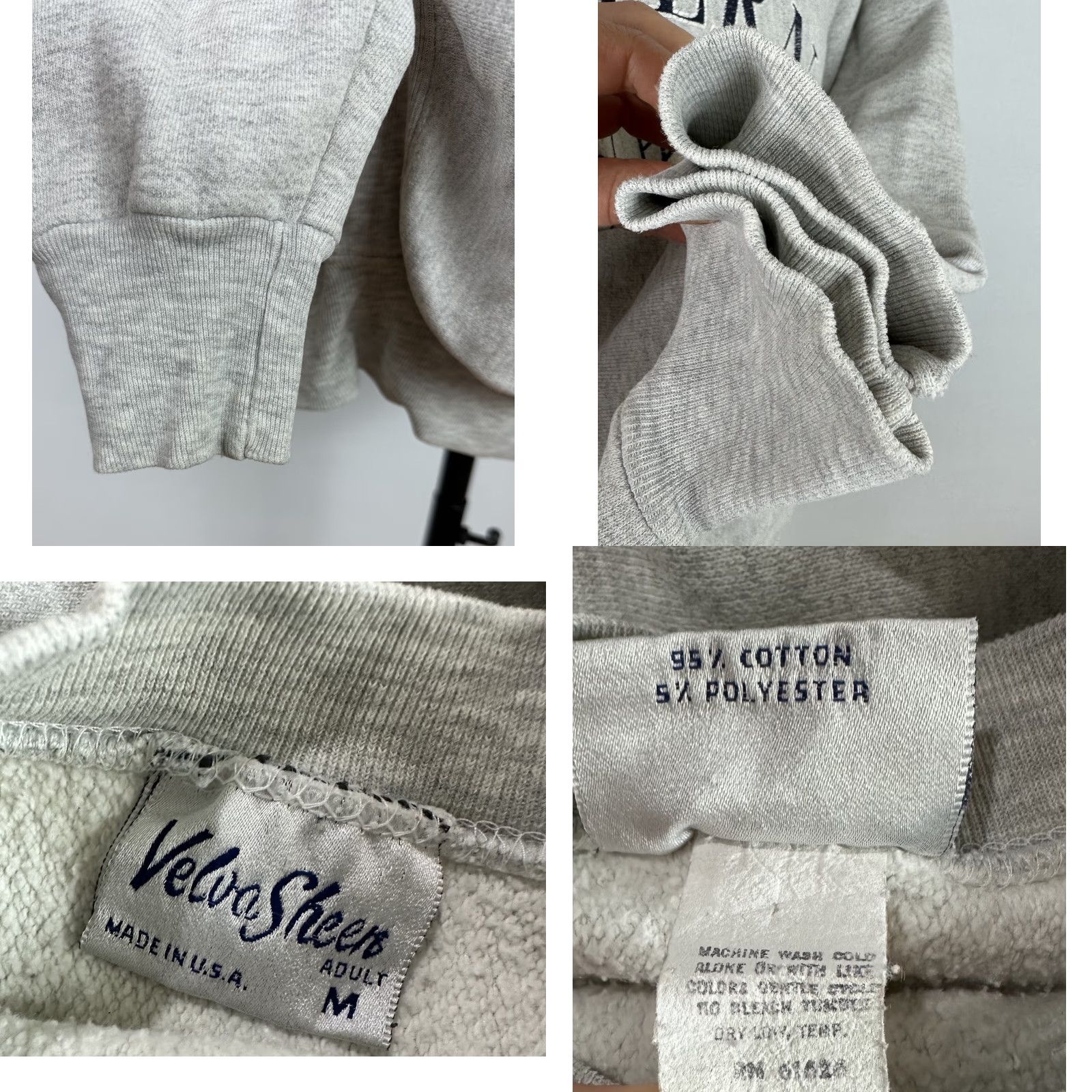 Velva Sheen VINTAGE Velvasheen Sweatshirt Unisex M Gray 90s Crewneck Grunge shirt Mens Size US M / EU 48-50 / 2 - 9 Thumbnail