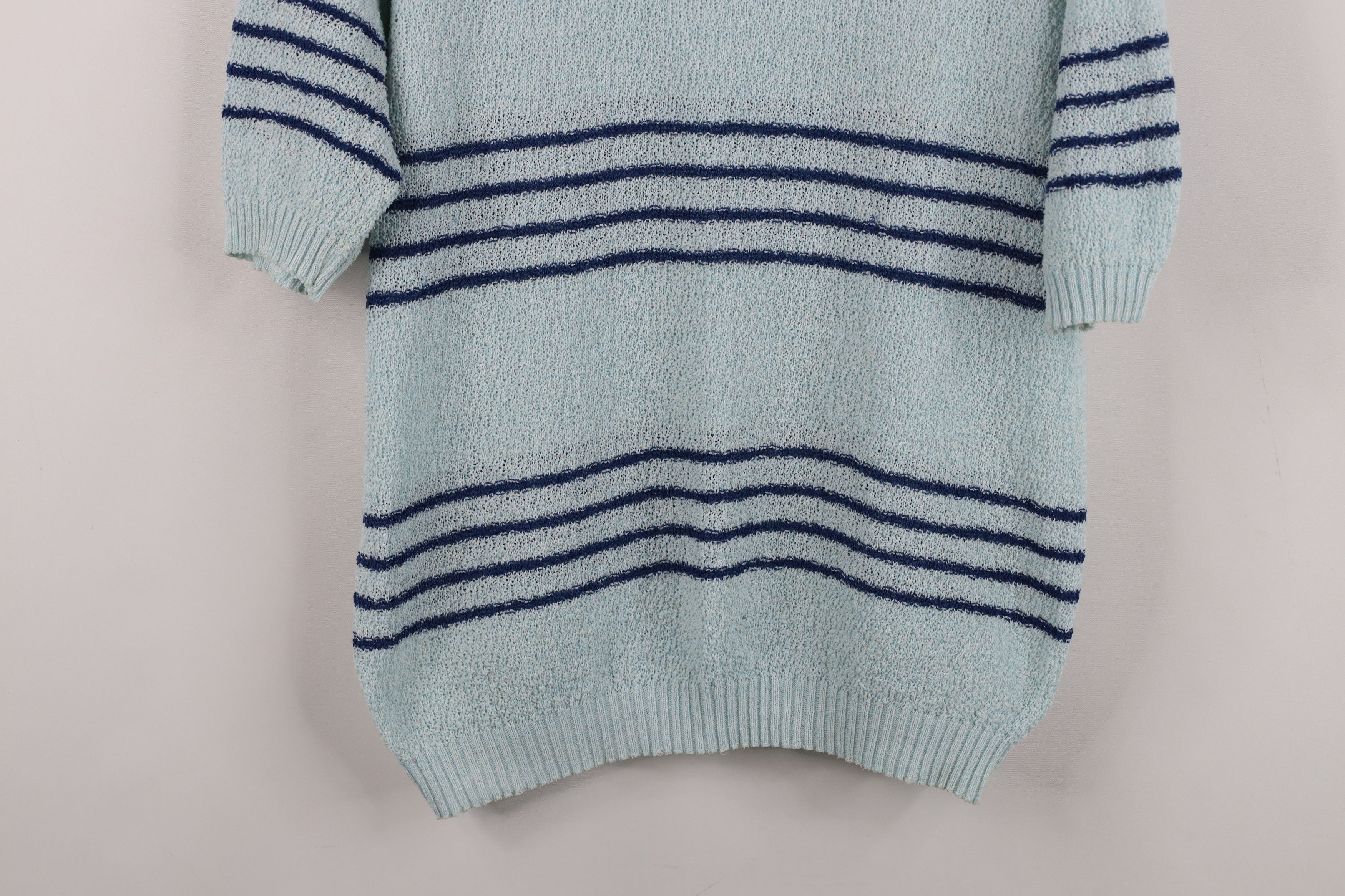 Vintage Vintage 50s 60s Penneys Short Sleeve Mock Neck Sweater Size L / US 10 / IT 46 - 3 Thumbnail