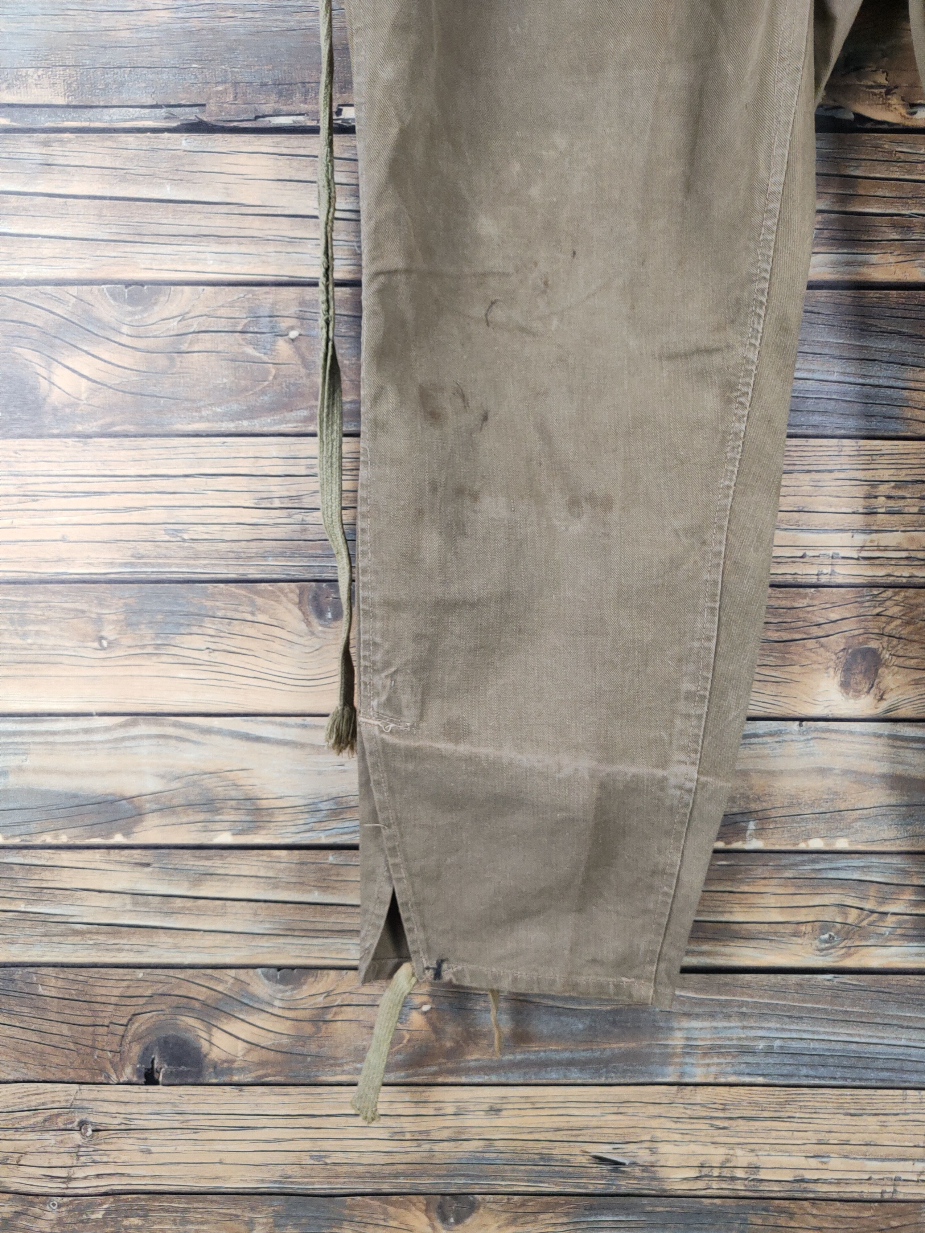 Vintage DL Japan vintage military worker Olive cargo Pants #W1790 Size US 30 / EU 46 - 4 Thumbnail