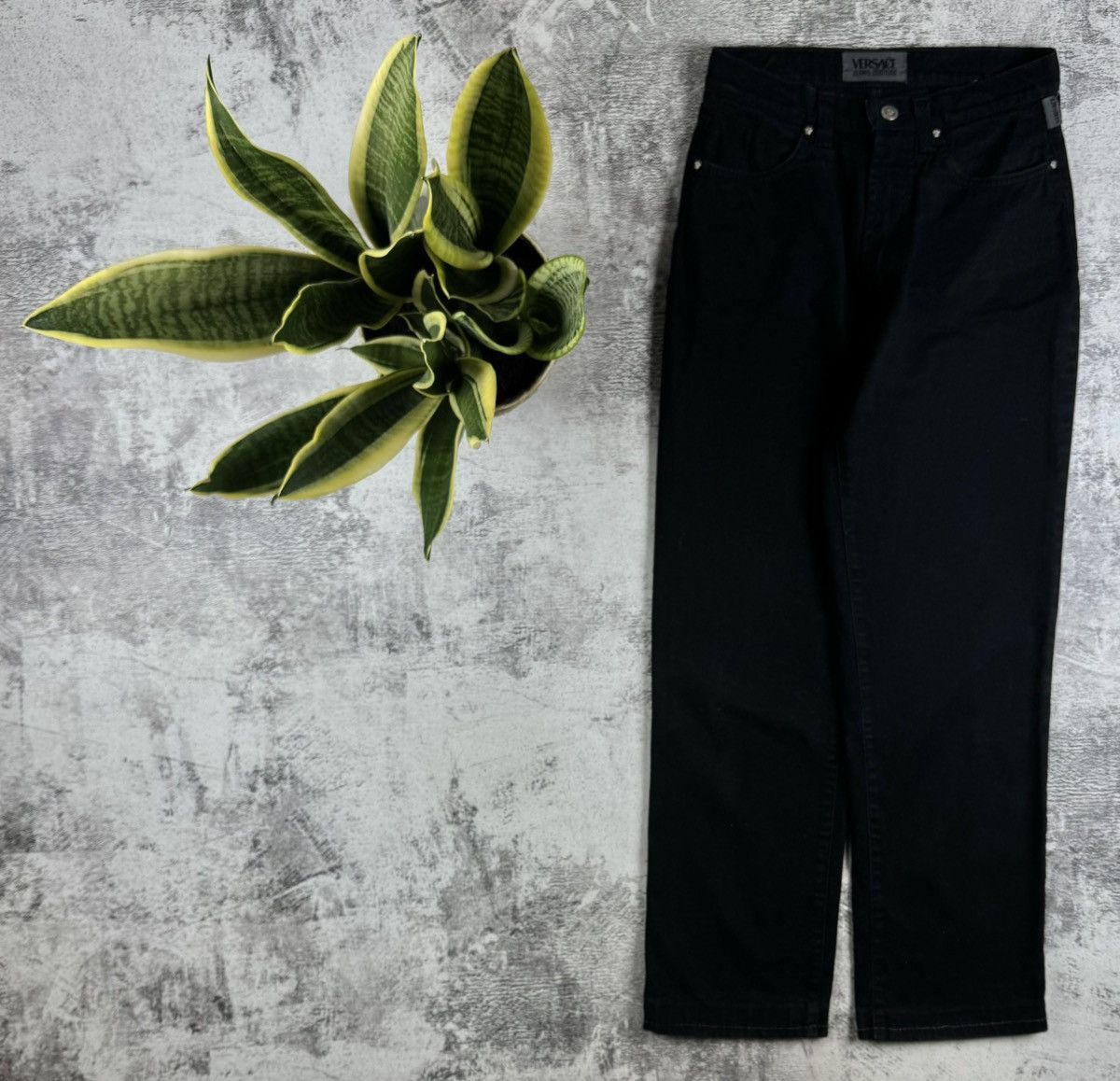 Versace Jeans Couture Versace Couture W27 Size 41 Women’s Straight Black Vintage Denim Jeans Trousers Size 27" / US 4 / IT 40 - 2 Thumbnail