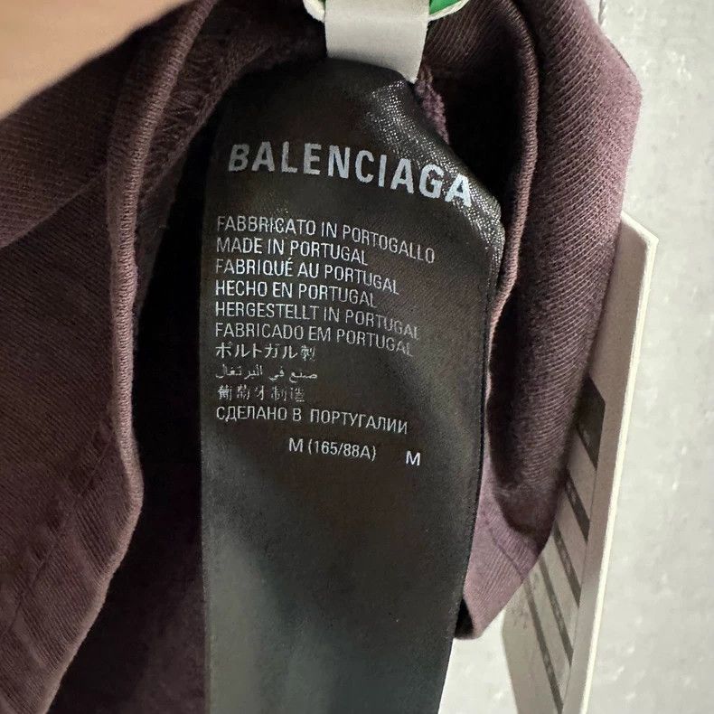 Balenciaga Balenciaga Washed worn-out wheat-ear letter short sleeve Size US M / EU 48-50 / 2 - 5 Thumbnail