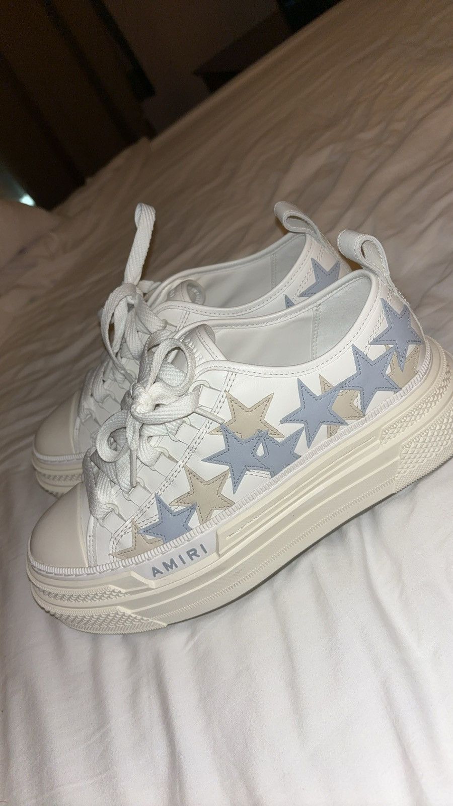 Amiri Amiri white & blue platform star court Size US 9 / IT 39 - 3 Thumbnail