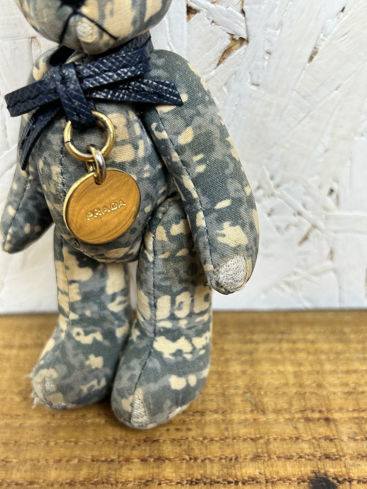 Prada Prada Camouflage Print Damaged Fabric Bear Charm Keychain Size ONE SIZE - 6 Thumbnail