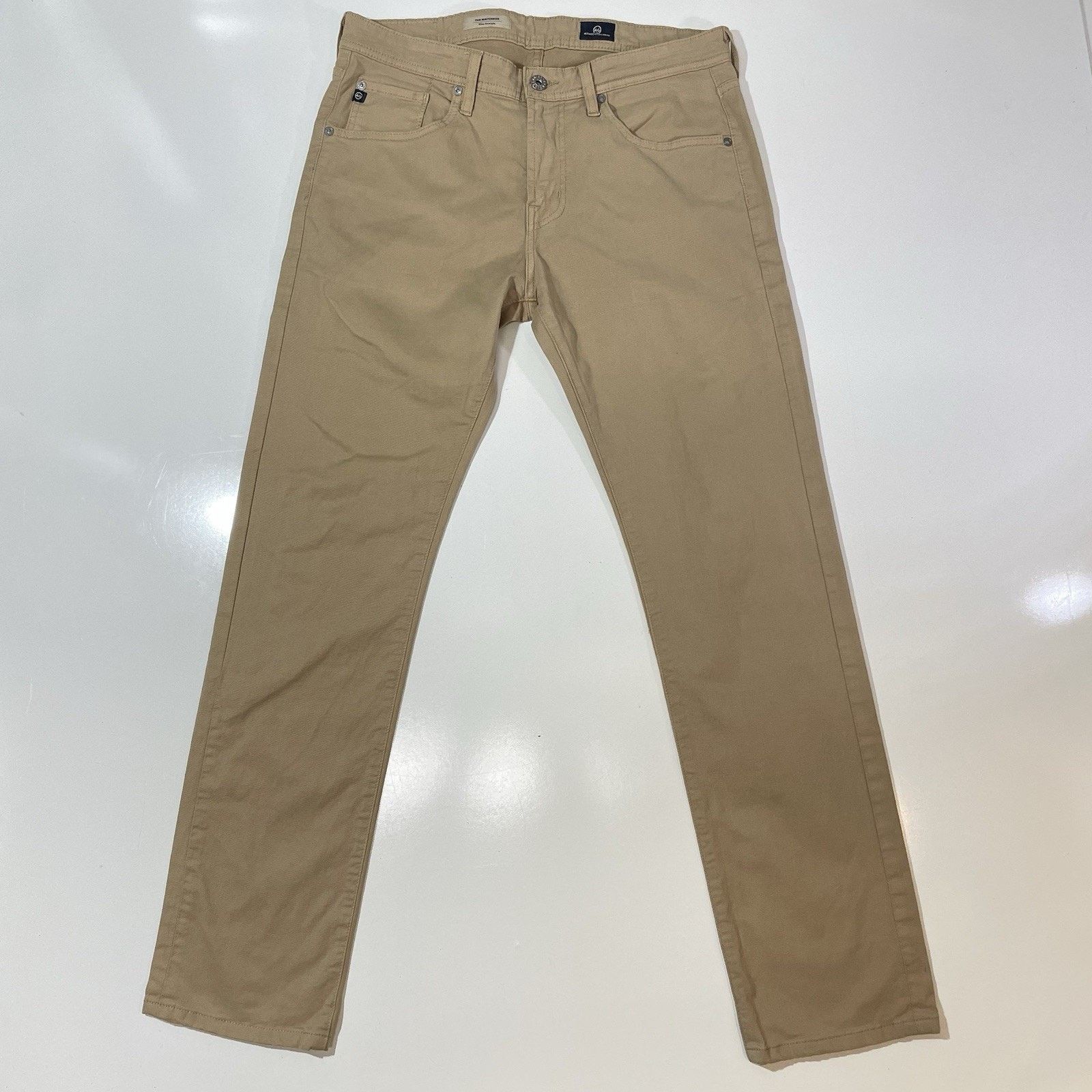 AG Adriano Goldschmied AG Adriano Goldschmied Matchbox Slim Straight Khaki Chino 32 Size US 32 / EU 48 - 1 Thumbnail
