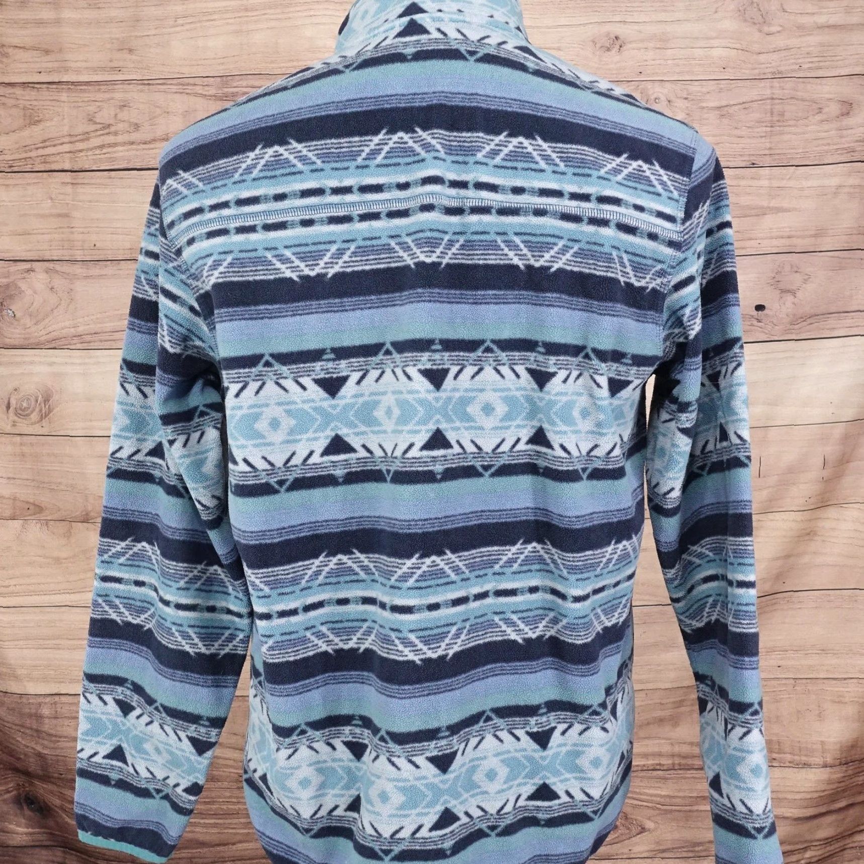 Eddie Bauer VINTAGE Eddie Bauer Pullover Mens Medium Blue Aztec Fleece Geometric Outdoors Size US M / EU 48-50 / 2 - 5 Thumbnail