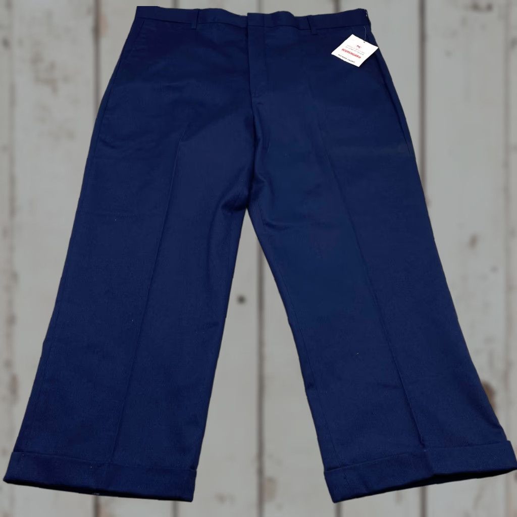 Vintage Knightsbridge Pants NWT Mens 40x26 Blue Flat Front Cotton Blend Chinos 7184 Size US 40 / EU 56 - 1 Thumbnail