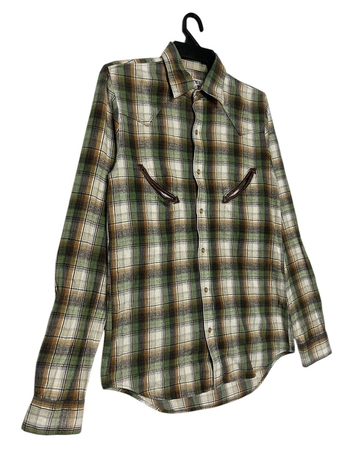 DISCOVERED × Japanese Brand × Vintage 💥NEED GONE💥DISCOVERED FLANNEL STONE BUTTON Size US M / EU 48-50 / 2 - 4 Thumbnail