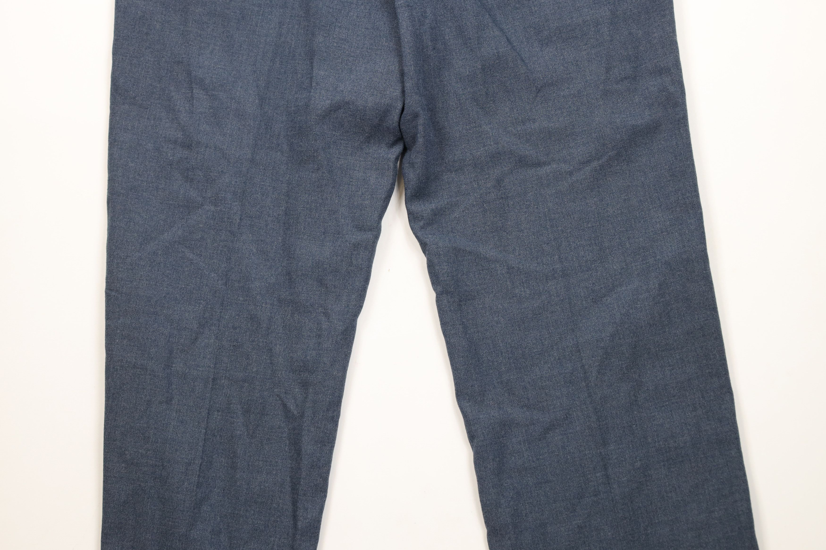 Vintage Vintage 90s Streetwear Flared Wide Leg Chino Pants Blue Size US 36 / EU 52 - 13 Thumbnail