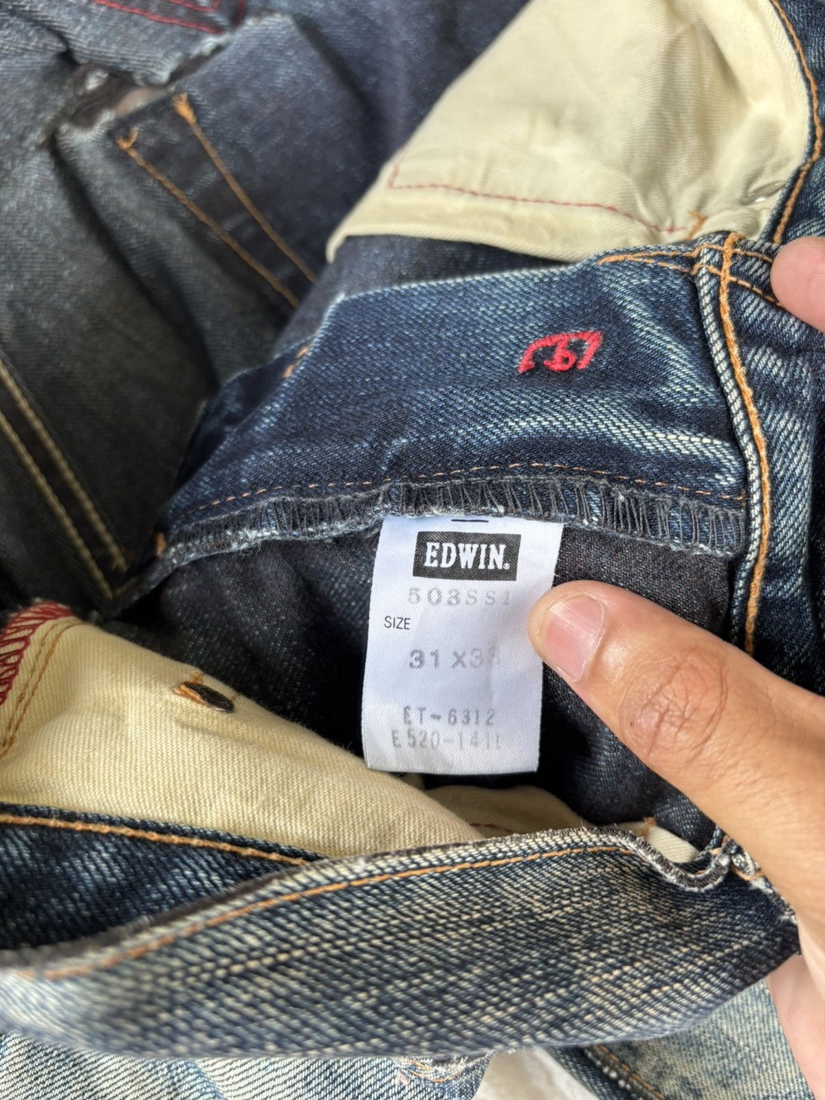 Kapital THRASHED🔥EDWIN 503SS RIPPED MUD DISTRESSED DENIM JEANS Size US 34 / EU 50 - 11 Thumbnail