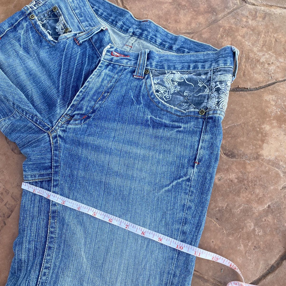 Japanese Brand Thrashed Vintage Dragon Boro Indigo ERD GRUNGE YOHJI JEANS Size US 33 - 9 Thumbnail
