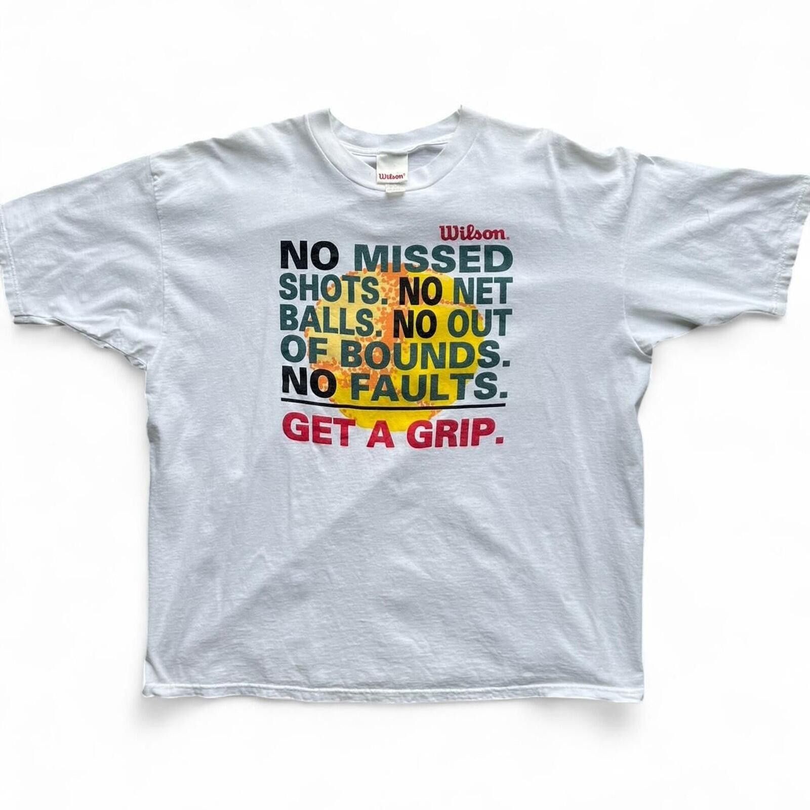 Wilson Vintage 90s Wilson Tennis Slogan Graphic T-Shirt Size US XXL / EU 58 / 5 - 1 Thumbnail