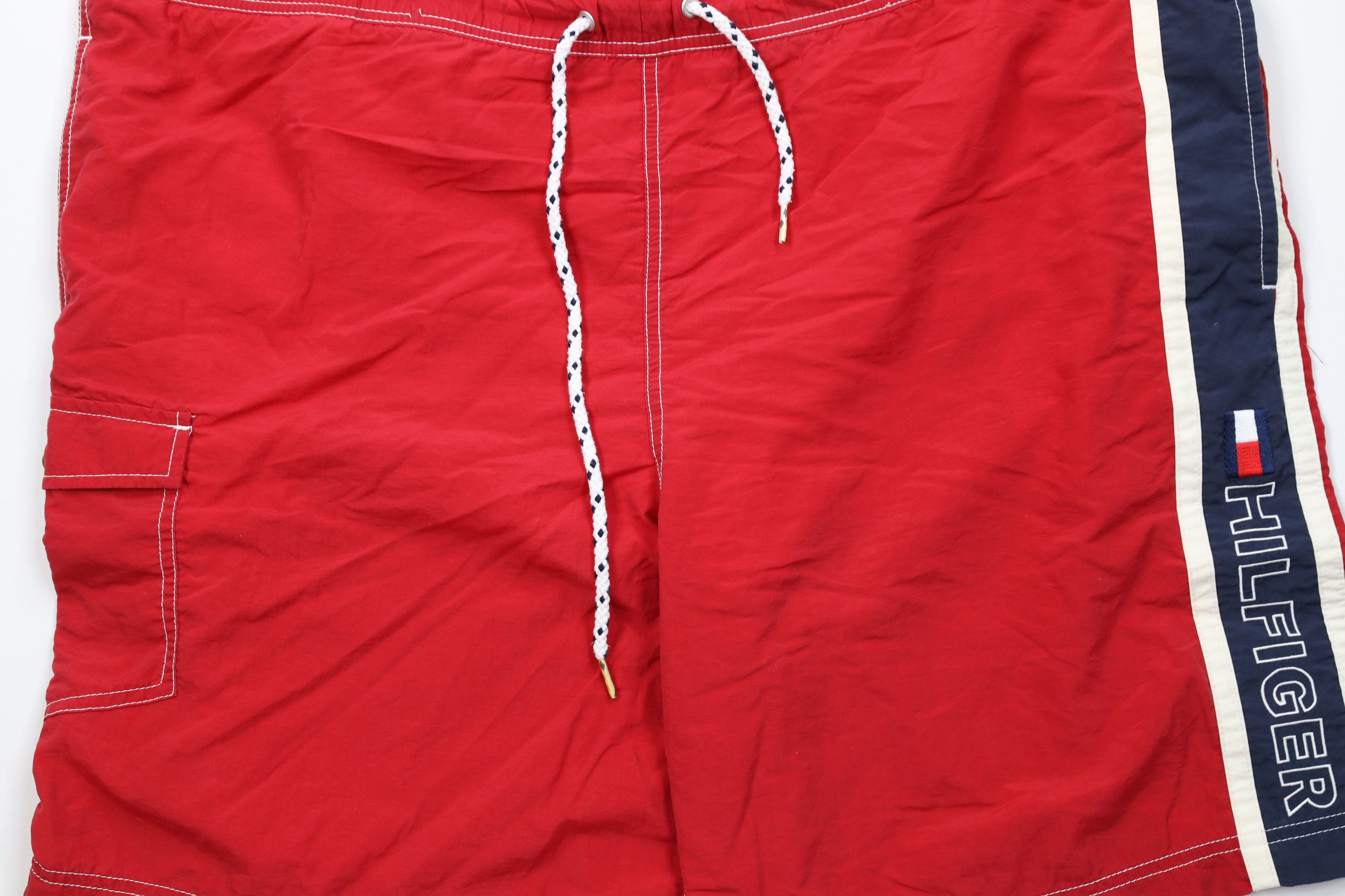 Tommy Hilfiger Vintage 90s Tommy Hilfiger Spell Out Lined Shorts AS IS Size US 38 / EU 54 - 3 Thumbnail